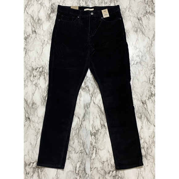 Levi's 311 Women's Shaping Skinny Mid Rise Corduroy Pants Size 31 x 30 Black NWT - Picture 1 of 14